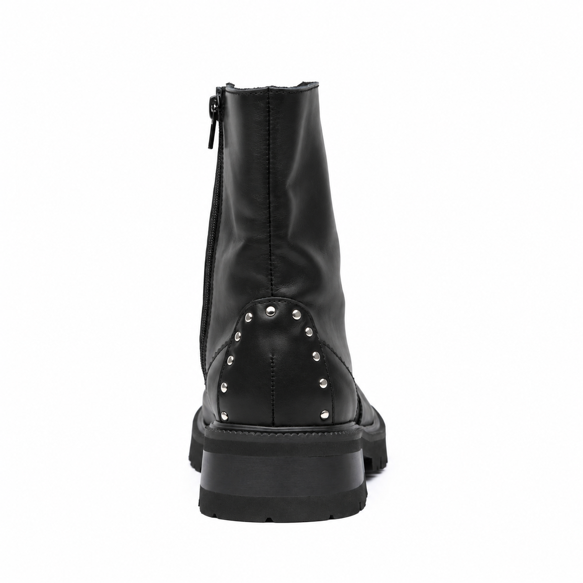 "Latte boots, black leather"