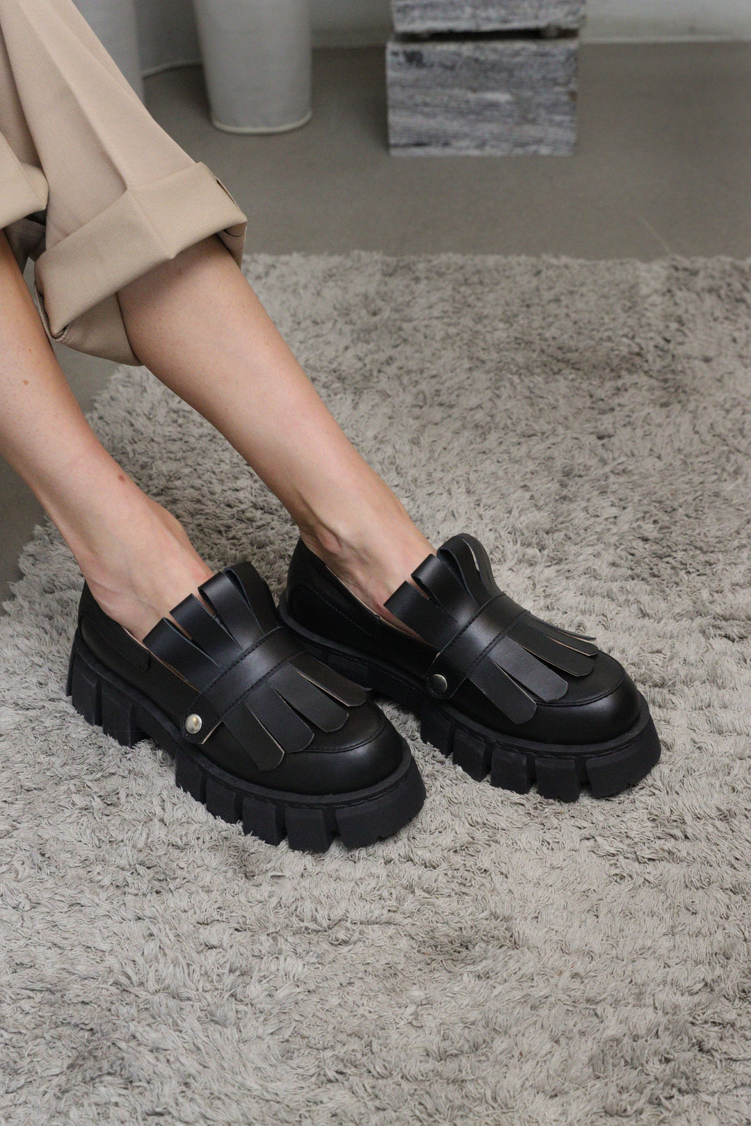 "Da Vinci Loafers Black"