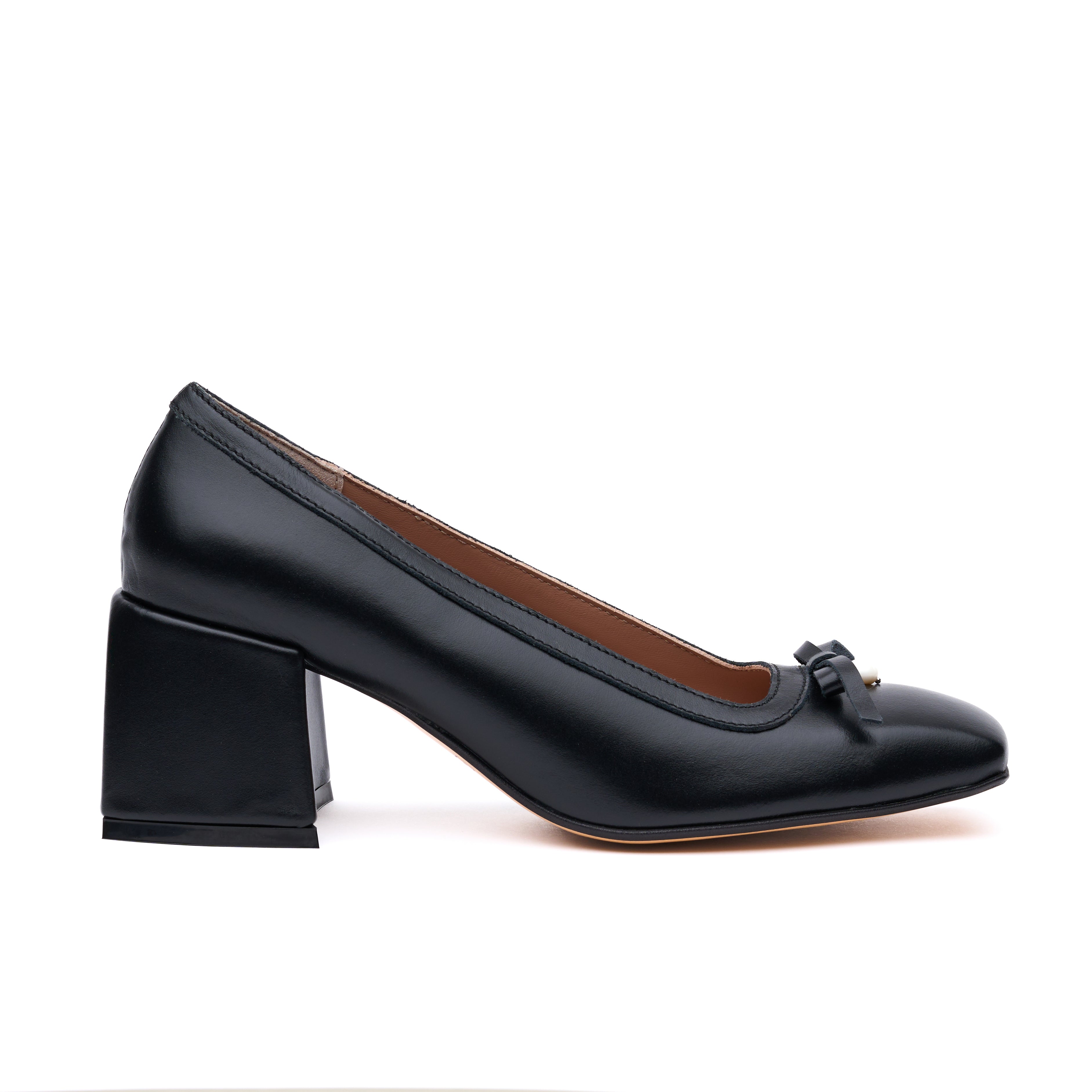 "Pearl Heels, Black"