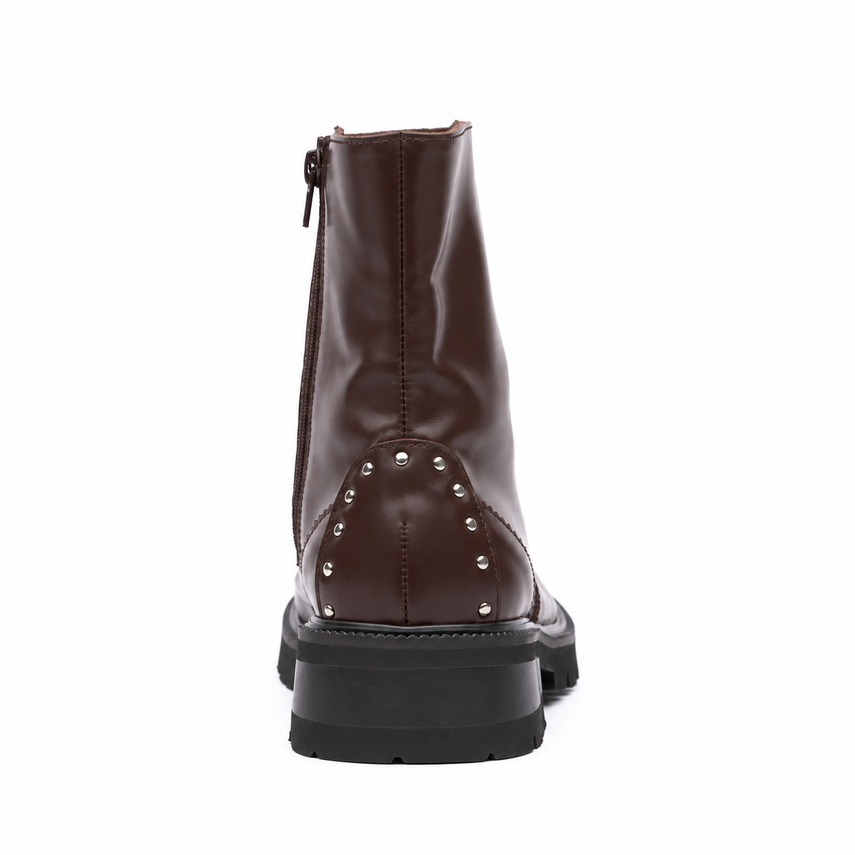 "Latte boots, brown leather"