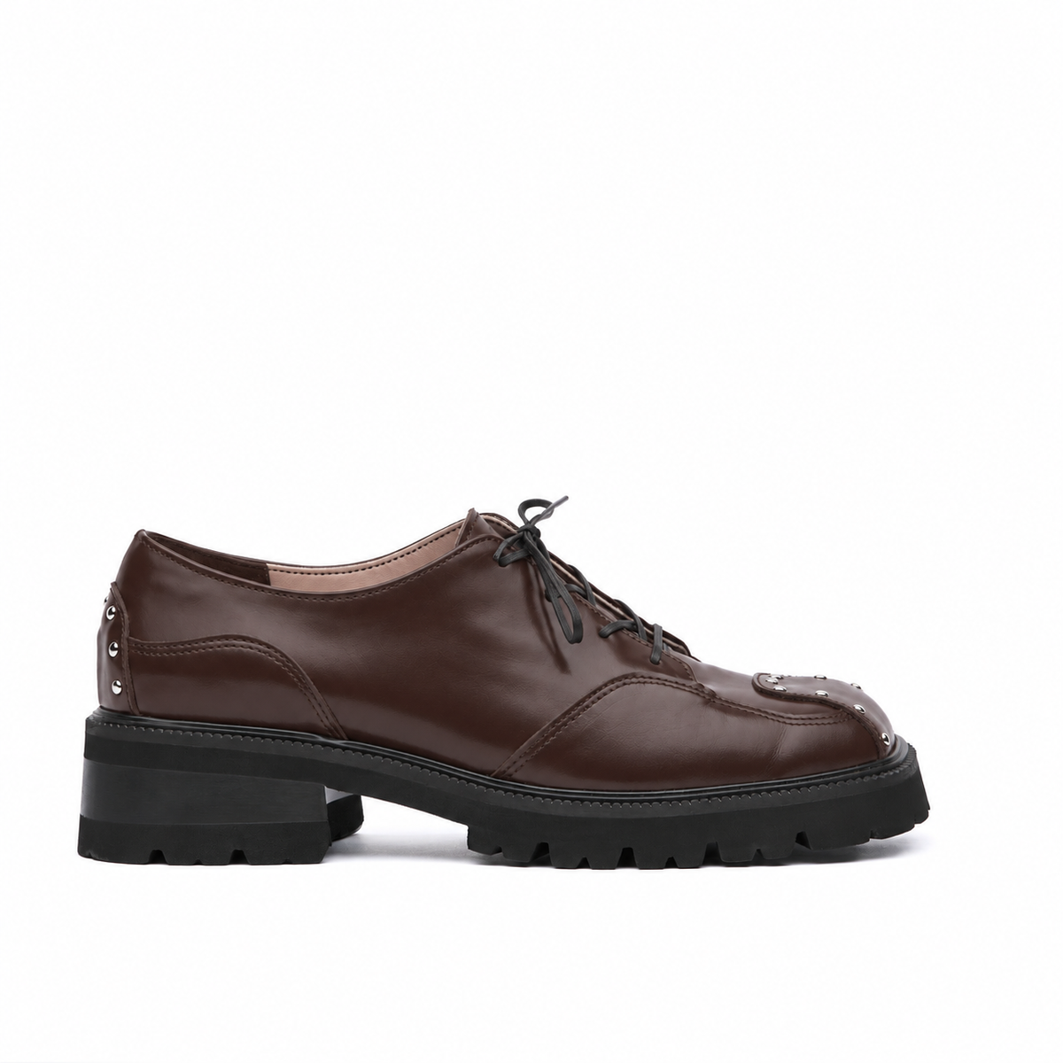 "Espresso Oxfords, brown leather"
