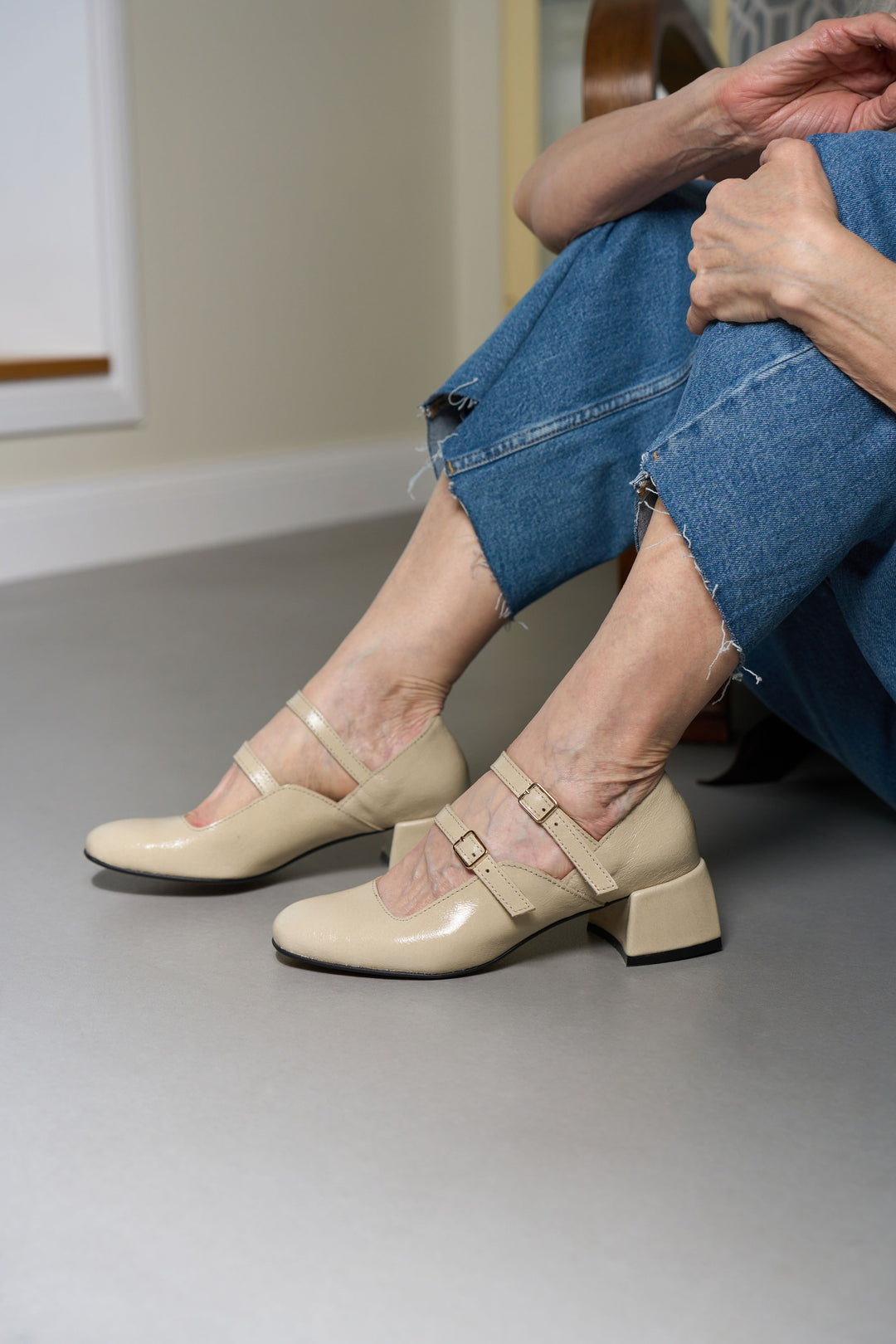 "Groovy Heels, Creamy"