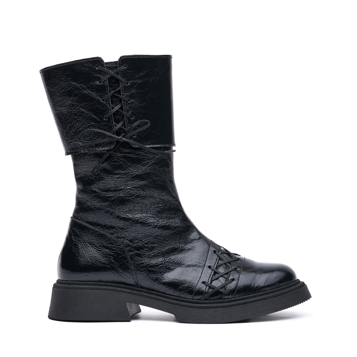 "Croissant Boots, Black"