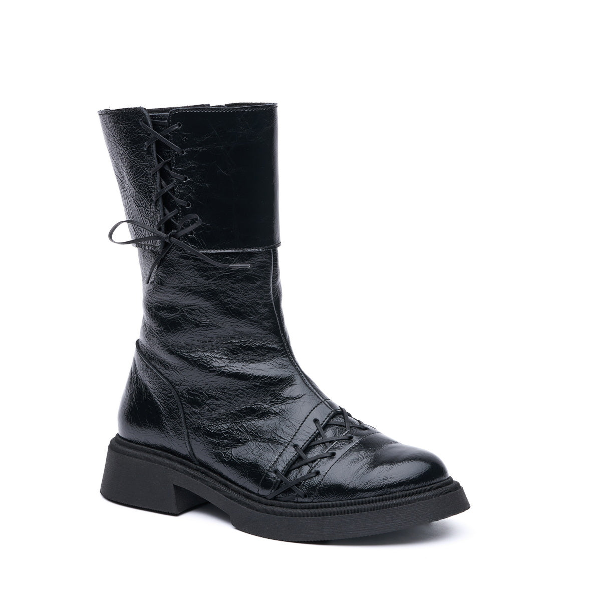 "Croissant Boots, Black"