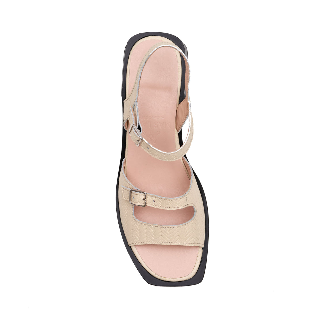 "Boogie Sandals, Off White"