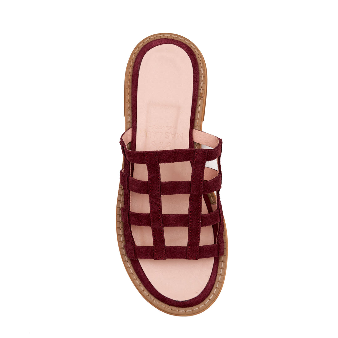 "Hippie Sandals, Burgundy"