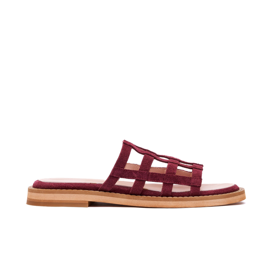 "Hippie Sandals, Burgundy"