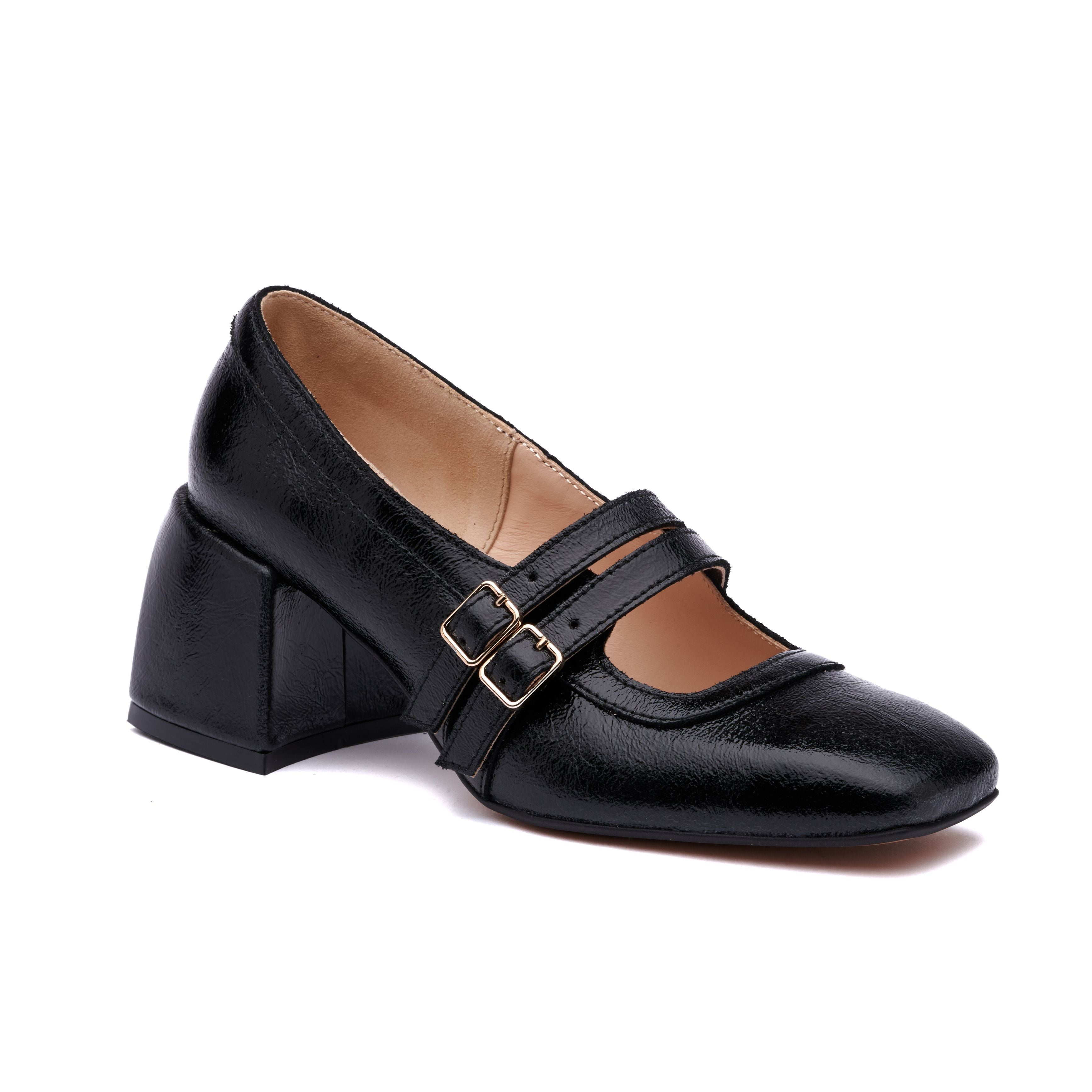 "Vinyl Heels, Black"